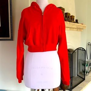 Red H&M Cropped Sweatshirt - Size Medium
